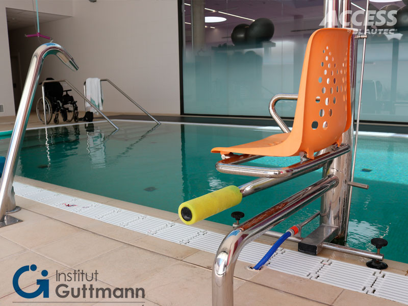 Ascensor de piscina en Instituto Guttmann, centro de rehabilitación